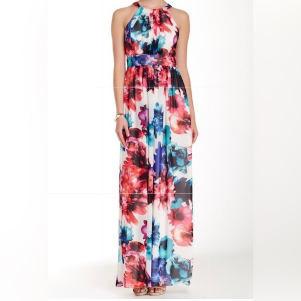Eliza J Floral Maxi dress- excellent condition. Dry cleaned.